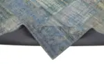 Patchwork Mavi Pamuk Üzerine Yün El Dokuma Kilim-150x203 - Görsel 6