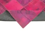 Patchwork Pembe Pamuk Üzerine Yün El Dokuma Kilim-180x236 - Görsel 6