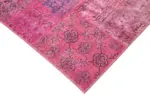 Patchwork Pembe Pamuk Üzerine Yün El Dokuma Kilim-170x239 - Görsel 4