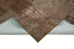 Patchwork Kahverengi Pamuk Üzerine Yün El Dokuma Kilim-171x241 - Görsel 6