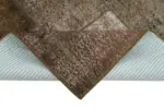 Patchwork Kahverengi Pamuk Üzerine Yün El Dokuma Kilim-170x243 - Görsel 6