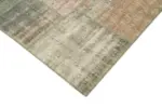 Patchwork Gri Pamuk Üzerine Yün El Dokuma Kilim-175x242 - Görsel 4