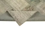 Patchwork Gri Pamuk Üzerine Yün El Dokuma Kilim-175x242 - Görsel 6