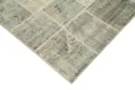 Patchwork Gri Pamuk Üzerine Yün El Dokuma Kilim-173x246 - Görsel 4
