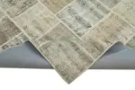 Patchwork Gri Pamuk Üzerine Yün El Dokuma Kilim-173x246 - Görsel 6