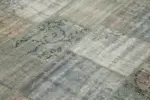 Patchwork Gri Pamuk Üzerine Yün El Dokuma Kilim-176x249 - Görsel 5