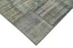Patchwork Gri Pamuk Üzerine Yün El Dokuma Kilim-177x247 - Görsel 4
