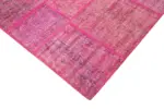 Patchwork Pembe Pamuk Üzerine Yün El Dokuma Kilim-174x247 - Görsel 4