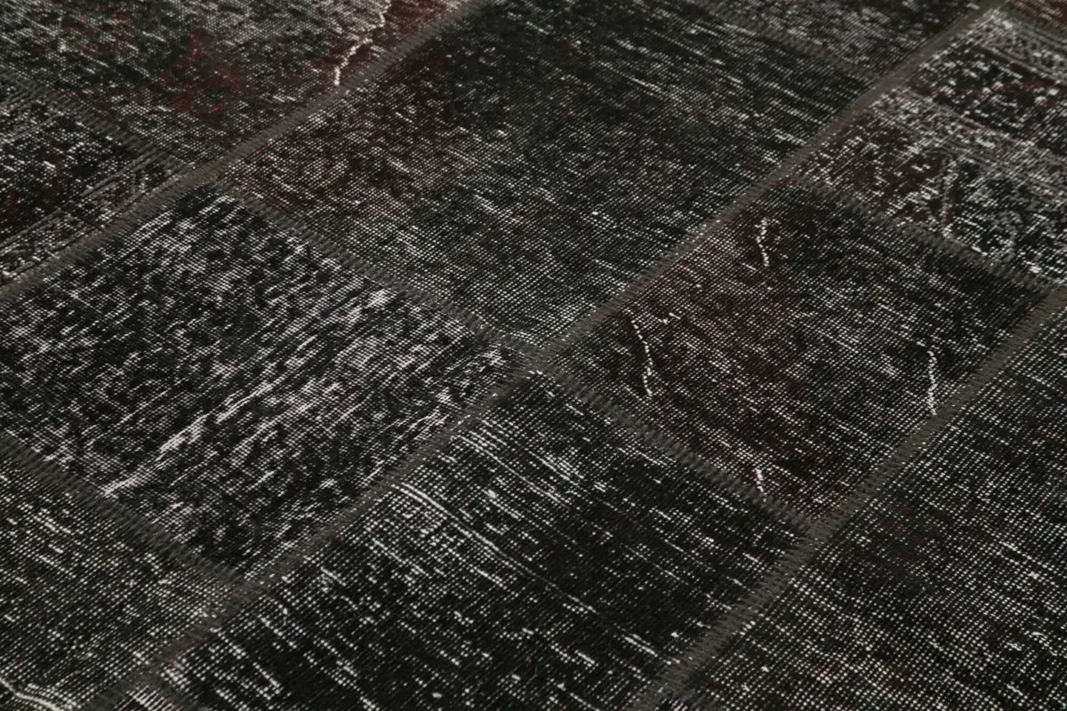 Patchwork Kahverengi Pamuk Üzerine Yün El Dokuma Kilim-171x237 - Görsel 5