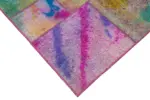 Patchwork Multi Pamuk Üzerine Yün El Dokuma Kilim-169x243 - Görsel 4