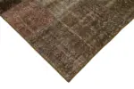 Patchwork Kahverengi Pamuk Üzerine Yün El Dokuma Kilim-170x241 - Görsel 4
