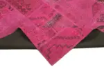 Patchwork Pembe Pamuk Üzerine Yün El Dokuma Kilim-172x250 - Görsel 6