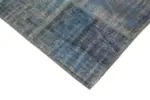 Patchwork Mavi Pamuk Üzerine Yün El Dokuma Kilim-176x243 - Görsel 4