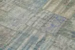 Patchwork Gri Pamuk Üzerine Yün El Dokuma Kilim-173x247 - Görsel 5