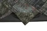Patchwork Siyah Pamuk Üzerine Yün El Dokuma Kilim-173x243 - Görsel 6