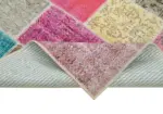 Patchwork Multi Pamuk Üzerine Yün El Dokuma Kilim-145x208 - Görsel 6