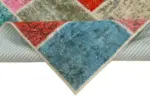 Patchwork Multi Pamuk Üzerine Yün El Dokuma Kilim-148x199 - Görsel 6