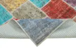 Patchwork Multi Pamuk Üzerine Yün El Dokuma Kilim-142x206 - Görsel 6