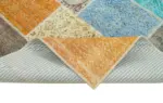 Patchwork Multi Pamuk Üzerine Yün El Dokuma Kilim-145x201 - Görsel 6
