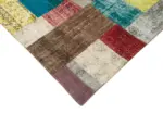 Patchwork Multi Pamuk Üzerine Yün El Dokuma Kilim-252x305 - Görsel 4