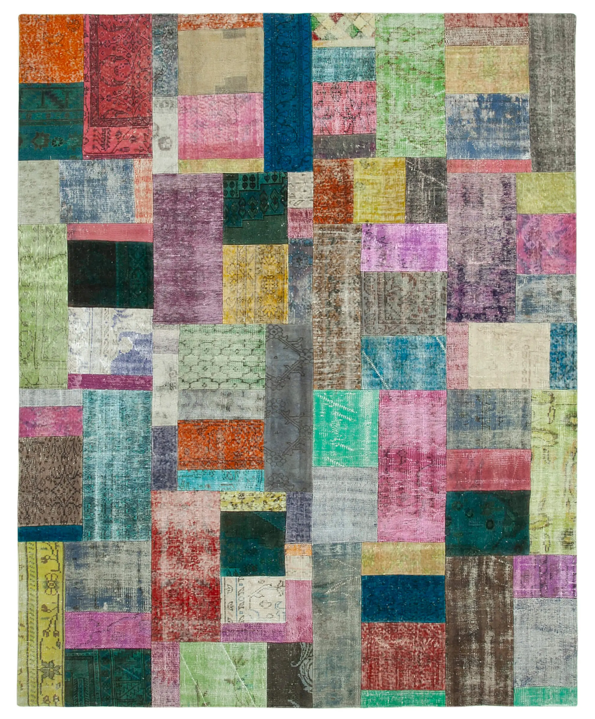 Rc_32312_0_Multicolor_Patchwork_Rugs Patchwork Multi Pamuk Üzerine Yün El Dokuma Kilim-244x304 - Görsel 1
