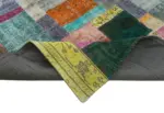 Patchwork Multi Pamuk Üzerine Yün El Dokuma Kilim-244x304 - Görsel 6