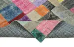 Patchwork Multi Pamuk Üzerine Yün El Dokuma Kilim-274x369 - Görsel 6