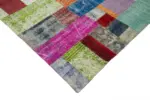 Patchwork Multi Pamuk Üzerine Yün El Dokuma Kilim-273x369 - Görsel 4