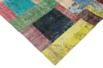 Patchwork Multi Pamuk Üzerine Yün El Dokuma Kilim-273x366 - Görsel 4