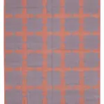 Duri Modern Mor Pamuk Üstü Yün El Dokuma Kilim-182x275