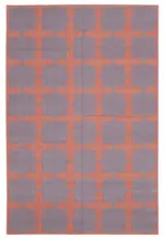 Duri Modern Mor Pamuk Üstü Yün El Dokuma Kilim-182x275