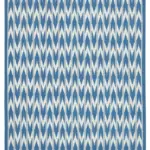 Duri Modern Mavi Pamuk Üstü Yün El Dokuma Kilim-180x280