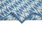 Duri Modern Mavi Pamuk Üstü Yün El Dokuma Kilim-180x280 - Görsel 6