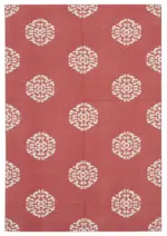 Duri Modern Kırmızı Pamuk Üstü Yün El Dokuma Kilim-181x266