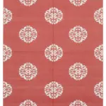 Duri Modern Kırmızı Pamuk Üstü Yün El Dokuma Kilim-186x272