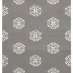 Duri Modern Gri Pamuk Üstü Yün El Dokuma Kilim-186x267