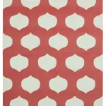 Duri Modern Kırmızı Pamuk Üstü Yün El Dokuma Kilim-186x270