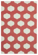 Duri Modern Kırmızı Pamuk Üstü Yün El Dokuma Kilim-186x270