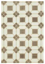 Duri Modern Kahverengi Pamuk Üstü Yün El Dokuma Kilim-177x267