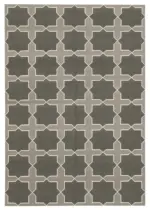 Duri Modern Gri Pamuk Üstü Yün El Dokuma Kilim-190x271