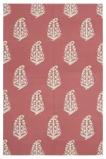 Duri Modern Kırmızı Pamuk Üstü Yün El Dokuma Kilim-180x272