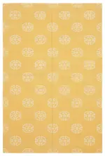 Duri Modern Sarı Pamuk Üstü Yün El Dokuma Kilim-183x271