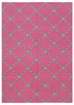 Duri Modern Mor Pamuk Üstü Yün El Dokuma Kilim-184x262