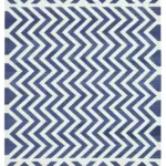 Duri Modern Mavi Pamuk Üstü Yün El Dokuma Kilim-184x273