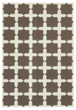 Duri Modern Kahverengi Pamuk Üstü Yün El Dokuma Kilim-186x274