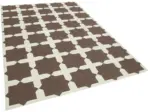 Duri Modern Kahverengi Pamuk Üstü Yün El Dokuma Kilim-186x274 - Görsel 2