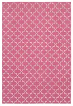 Duri Modern Pembe Pamuk Üstü Yün El Dokuma Kilim-186x273