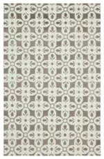 Duri Modern Gri Pamuk Üstü Yün El Dokuma Kilim-178x278