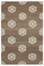 Duri Modern Kahverengi Pamuk Üstü Yün El Dokuma Kilim-180x268