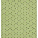 Duri Modern Yeşil Pamuk Üstü Yün El Dokuma Kilim-185x282